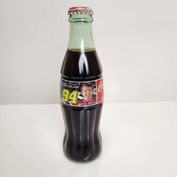 Coca-Cola #94 Bill Elliot NASCAR Driver 1998 Commemorative 8 oz. Glass Bottle - Picture 1 of 5